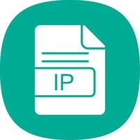 ip archivo formato glifo curva icono diseño vector