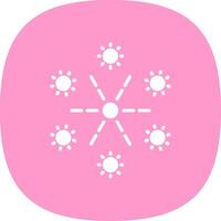 Sparkle Glyph Curve Icon Design vector