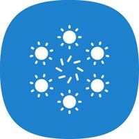 Firework Glyph Curve Icon Design vector