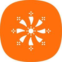 Firework Glyph Curve Icon Design vector