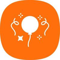 Balloons Glyph Curve Icon Design vector
