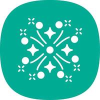 Firework Glyph Curve Icon Design vector