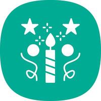 Candle Glyph Curve Icon Design vector