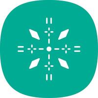 Firework Glyph Curve Icon Design vector