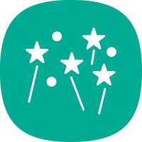 Fireworks Glyph Curve Icon Design vector