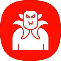 Dracula Glyph Curve Icon Design vector