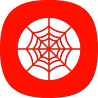 Spider Web Glyph Curve Icon Design vector