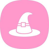 Witch Hat Glyph Curve Icon Design vector