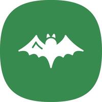 Bat Glyph Curve Icon Design vector