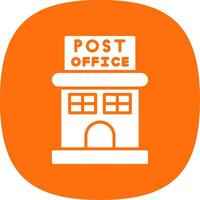 Post Office Glyph Curve Icon Design vector