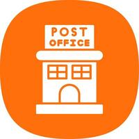 Post Office Glyph Curve Icon Design vector