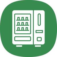 Vending Machine Glyph Curve Icon Design vector