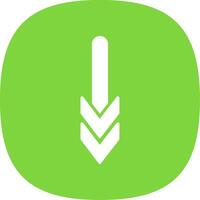 Down Glyph Curve Icon Design vector
