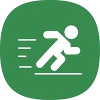 Jogging Glyph Curve Icon Design vector