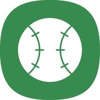 Baseball Glyph Curve Icon Design vector