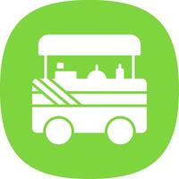 Food Cart Glyph Curve Icon Design vector