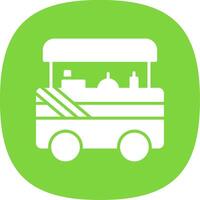 Food Cart Glyph Curve Icon Design vector