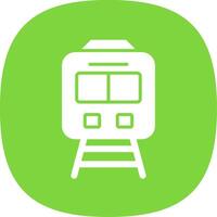 Train Glyph Curve Icon Design vector