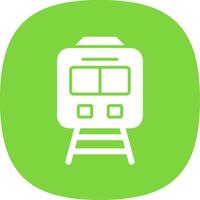 Train Glyph Curve Icon Design vector