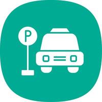 Parking Area Glyph Curve Icon Design vector