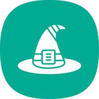 Witch Hat Glyph Curve Icon Design vector