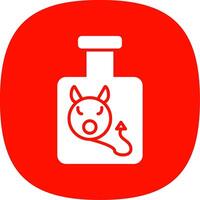 devil bottle Glyph Curve Icon Design vector