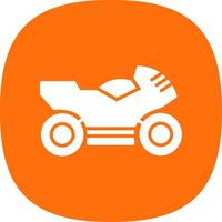Motorcycle Glyph Curve Icon Design vector