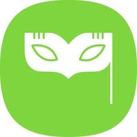 Eye Mask Glyph Curve Icon Design vector
