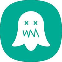 Ghost Glyph Curve Icon Design vector