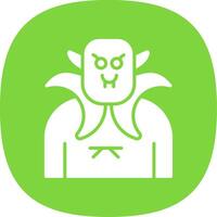 Vampire Glyph Curve Icon Design vector