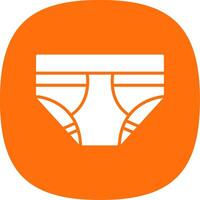 Underwear Glyph Curve Icon Design vector