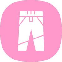 Pants Glyph Curve Icon Design vector