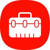 Suitcase Glyph Curve Icon Design vector