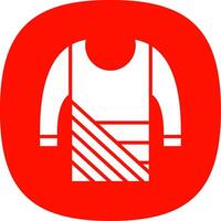 Sweater Glyph Curve Icon Design vector