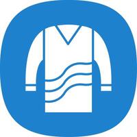 Sweater Glyph Curve Icon Design vector