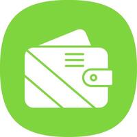 Wallet Glyph Curve Icon Design vector