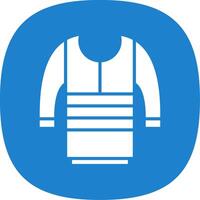 Sweater Glyph Curve Icon Design vector
