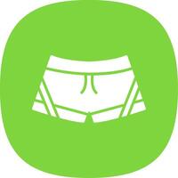 Short Glyph Curve Icon Design vector