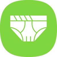 Underwear Glyph Curve Icon Design vector