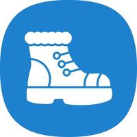 Boot Glyph Curve Icon Design vector