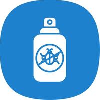 Insect Repellent Glyph Curve Icon Design vector