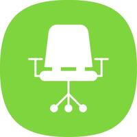 Chair Glyph Curve Icon Design vector