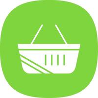 Shopping Basket Glyph Curve Icon Design vector