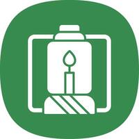 Lantern Glyph Curve Icon Design vector