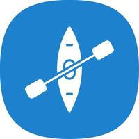 Canoe Glyph Curve Icon Design vector