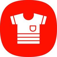 Shirt Glyph Curve Icon Design vector