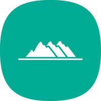 Mountain Glyph Curve Icon Design vector