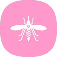 Mosquito Glyph Curve Icon Design vector