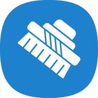 Cleaning Brush Glyph Curve Icon Design vector