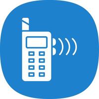 Walkie Talkie Glyph Curve Icon Design vector